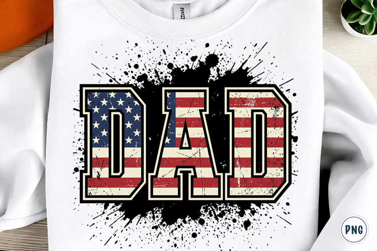 Vintage Dad 4th of July PNG