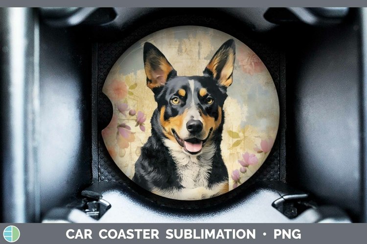 GorgeousVintage Decoupage Car Coaster design.