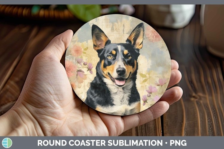 GorgeousVintage Decoupage Round Coaster design.