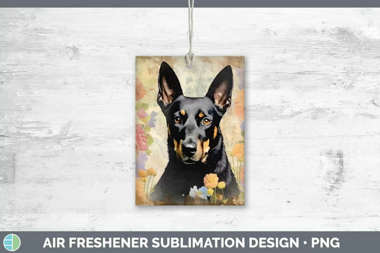 Vintage Decoupage Australian Kelpie Air Freshener | Sublimat