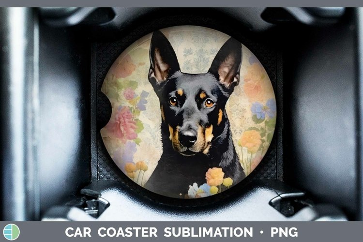 GorgeousVintage Decoupage Car Coaster design.