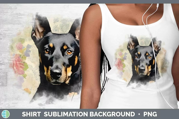 Vintage Decoupage Australian Kelpie Shirt Sublimation Sublim