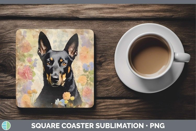 GorgeousVintage Decoupage Square Coaster design.