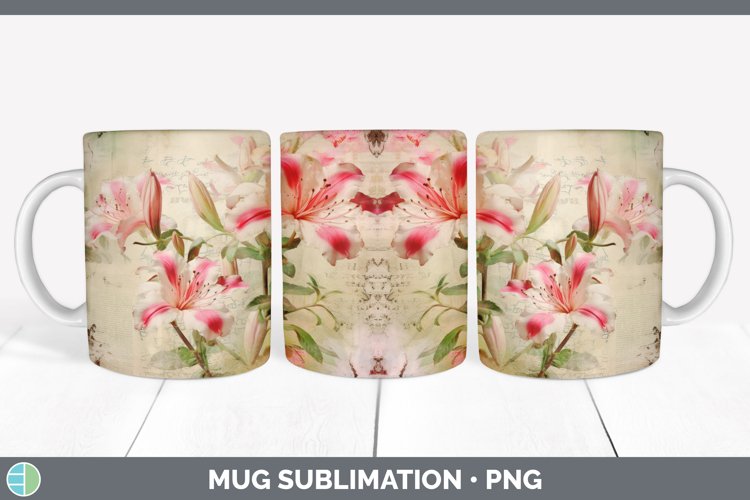 GorgeousVintage Decoupage Mug Wrap design.