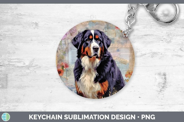 GorgeousVintage Decoupage Keychain design.