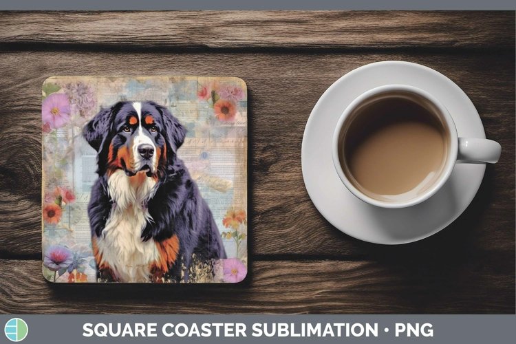 GorgeousVintage Decoupage Square Coaster design.