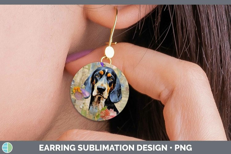 GorgeousVintage Decoupage Round Earrings design.