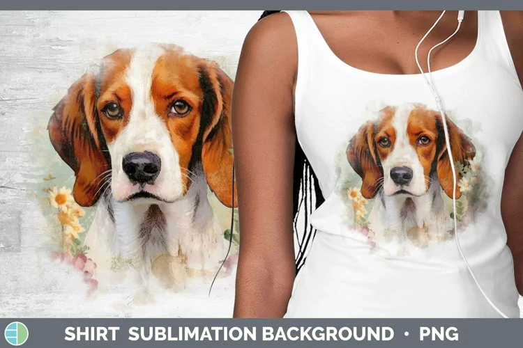 Vintage Decoupage Brittany Dog Shirt Sublimation Sublimation
