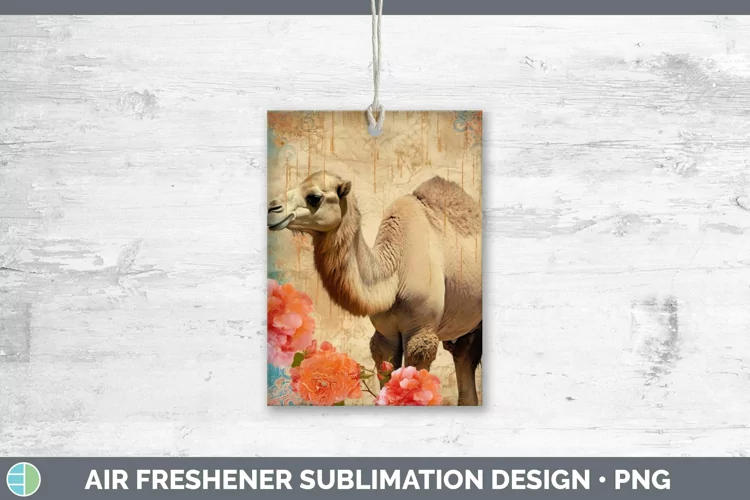 Vintage Decoupage Camel Air Freshener Sublimation Car Freshe