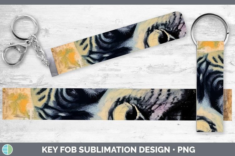 Vintage Decoupage Cane Corso Key Fob Sublimation Wristlet De