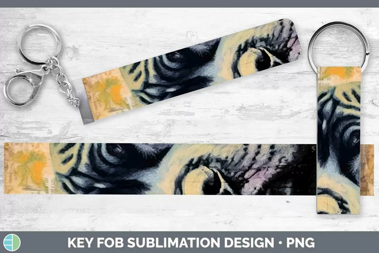Vintage Decoupage Cane Corso Key Fob Sublimation Wristlet De