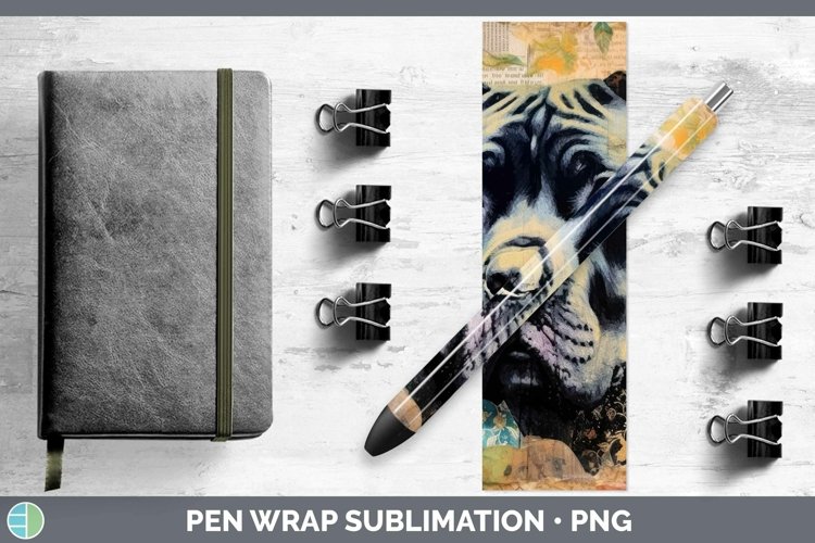 GorgeousVintage Decoupage Pen Wrap design.