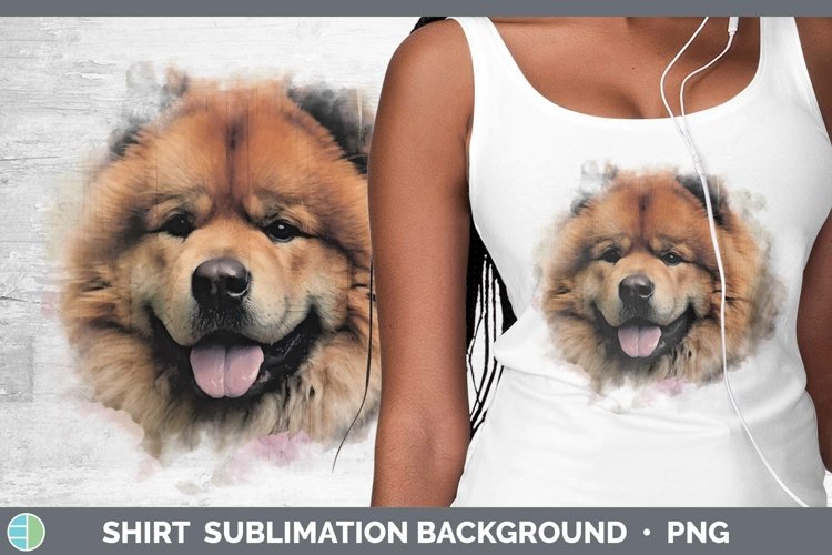 Vintage Decoupage Chow Chow Shirt Sublimation Sublimation Ba