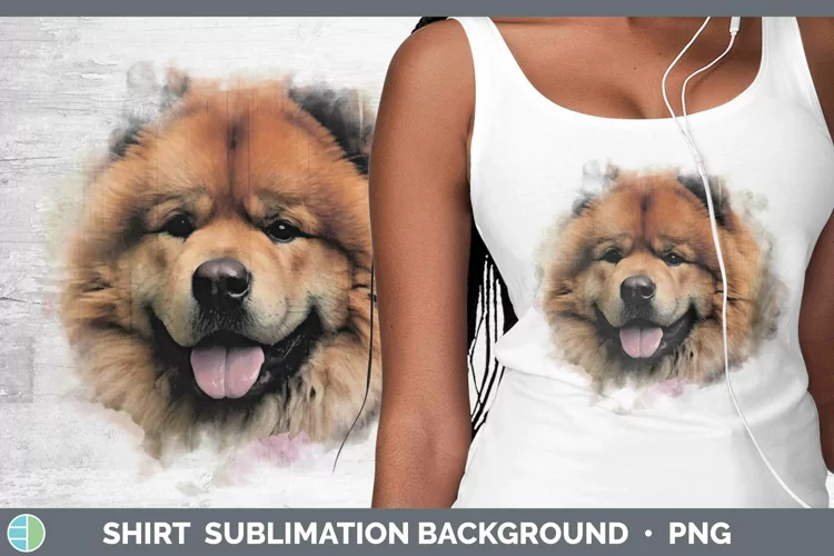 Vintage Decoupage Chow Chow Shirt Sublimation Sublimation Ba