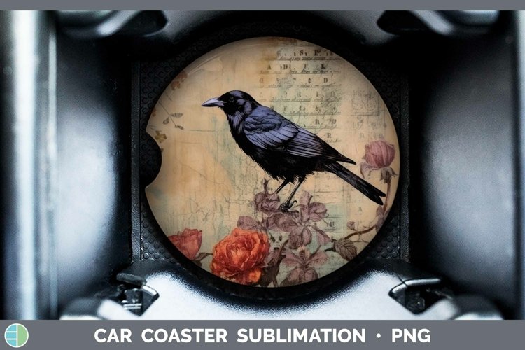 GorgeousVintage Decoupage Car Coaster design.