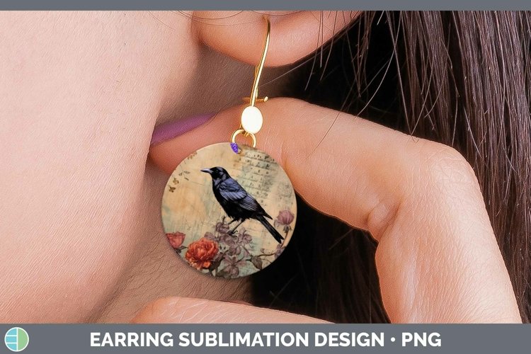 GorgeousVintage Decoupage Round Earrings design.