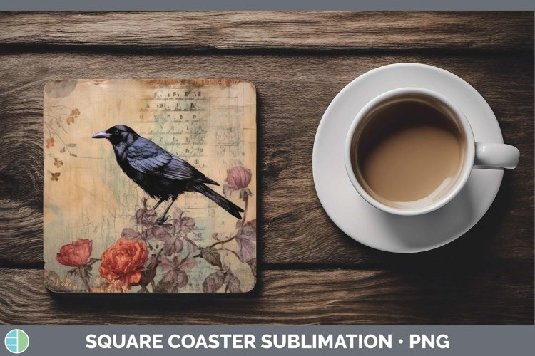 GorgeousVintage Decoupage Square Coaster design.