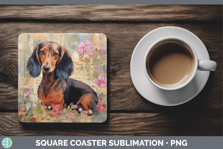 GorgeousVintage Decoupage Square Coaster design.