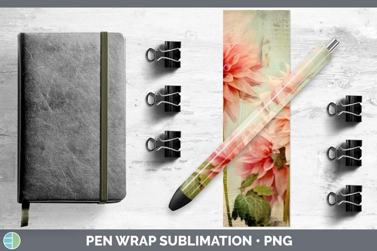GorgeousVintage Decoupage Pen Wrap design.
