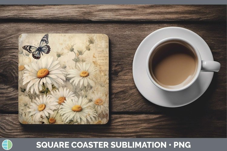 GorgeousVintage Decoupage Square Coaster design.