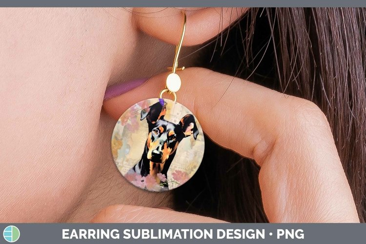 GorgeousVintage Decoupage Round Earrings design.