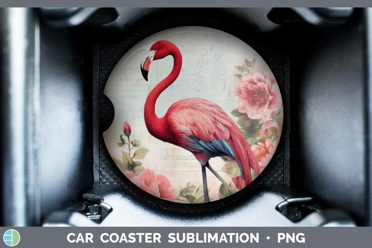GorgeousVintage Decoupage Car Coaster design.