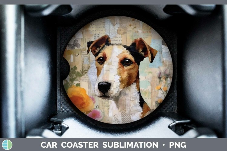 GorgeousVintage Decoupage Car Coaster design.