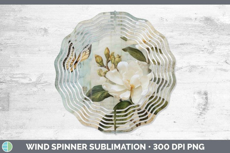 GorgeousVintage Decoupage Wind Spinner design.