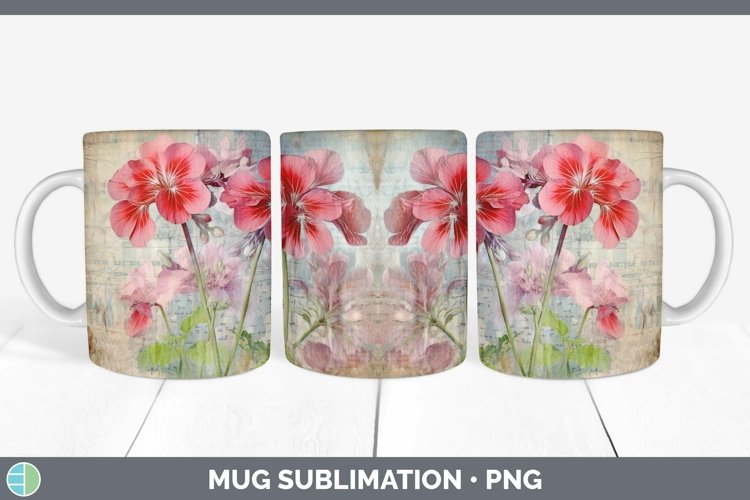 GorgeousVintage Decoupage Mug Wrap design.