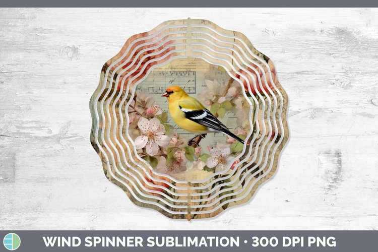 GorgeousVintage Decoupage Wind Spinner design.