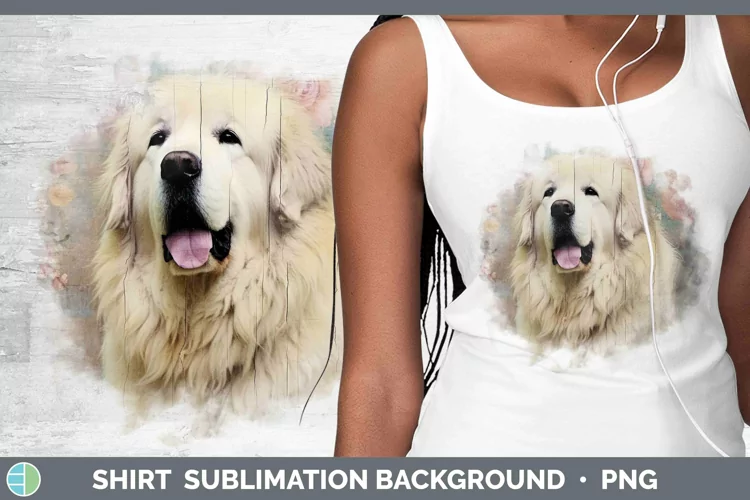 Vintage Decoupage Great Pyrenees Shirt Sublimation Sublimati