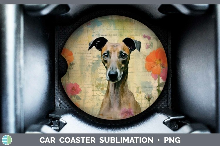 GorgeousVintage Decoupage Car Coaster design.