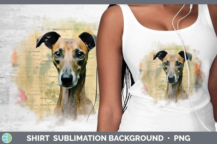 Vintage Decoupage Greyhound Shirt Sublimation Sublimation Ba