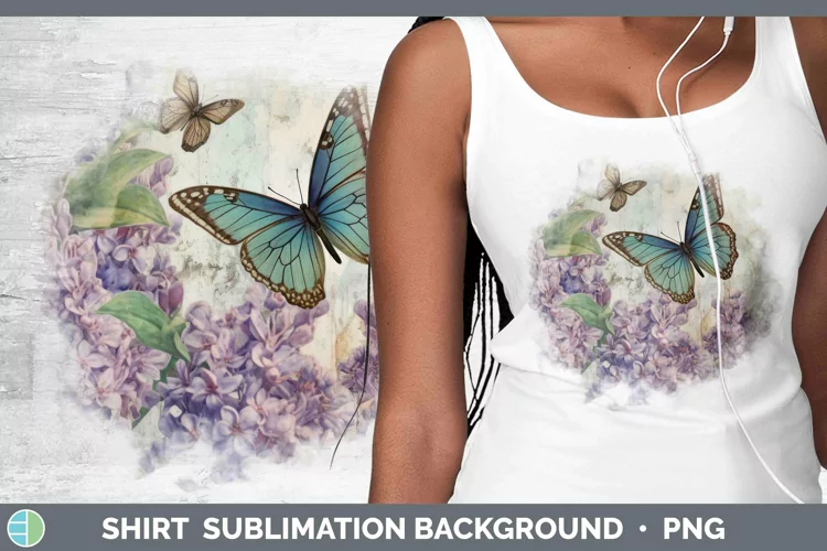 Vintage Decoupage Hyacinth Shirt Sublimation Sublimation Bac