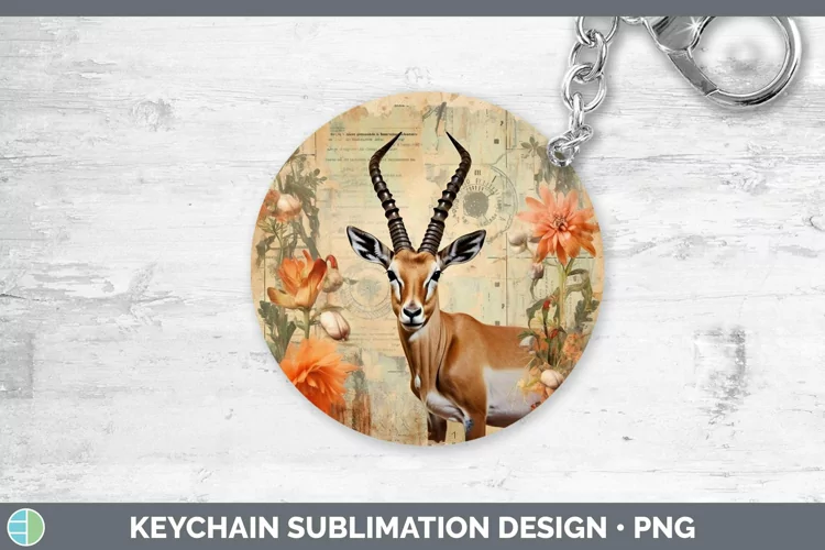 Vintage Decoupage Impala Keychain Sublimation Keyring Design