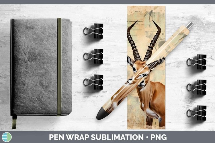 GorgeousVintage Decoupage Pen Wrap design.