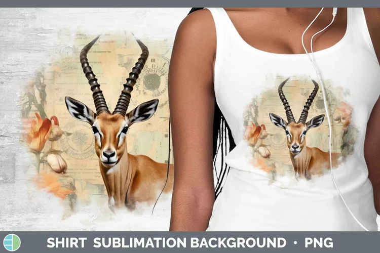 Vintage Decoupage Impala Shirt Sublimation Sublimation Backg