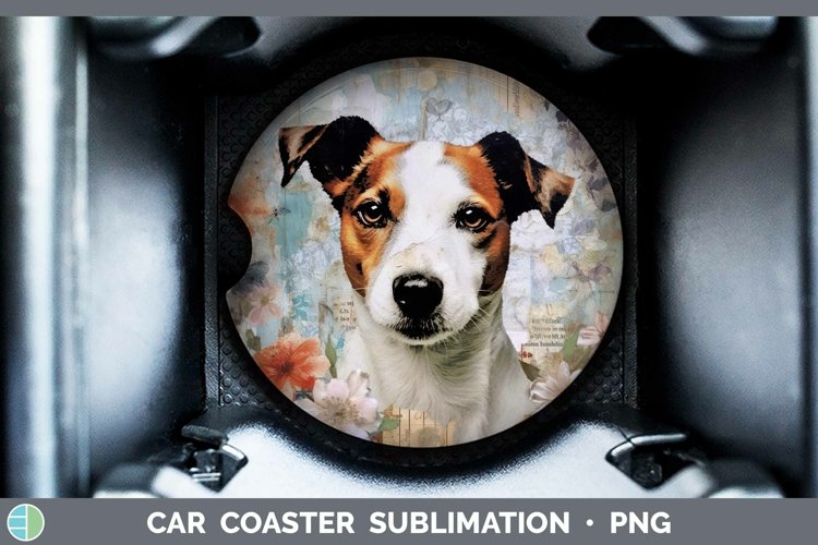 GorgeousVintage Decoupage Car Coaster design.