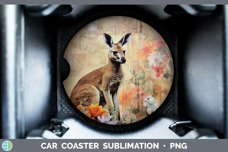 GorgeousVintage Decoupage Car Coaster design.