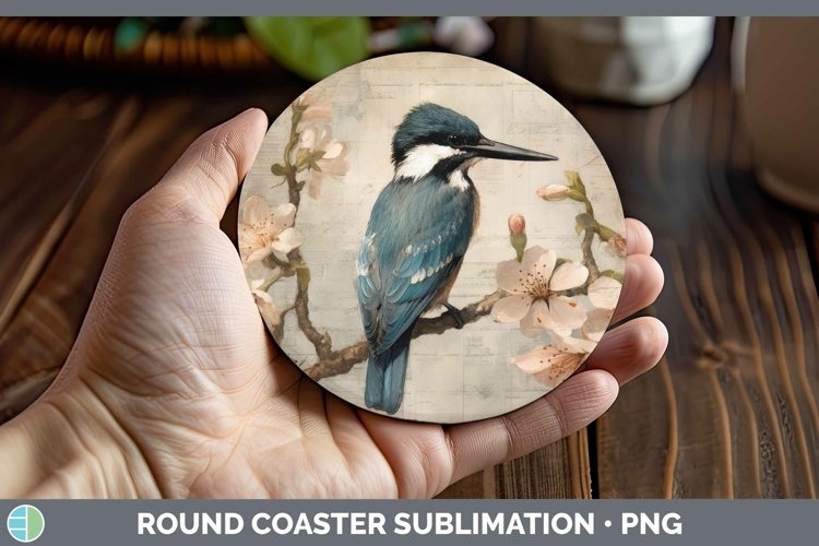 GorgeousVintage Decoupage Round Coaster design.
