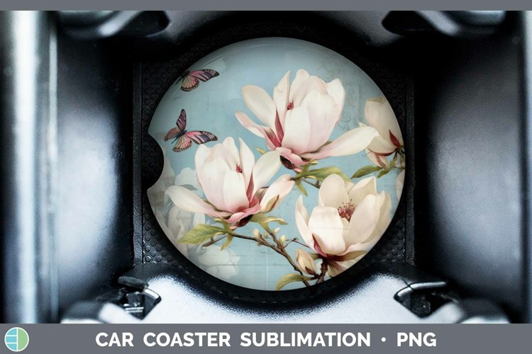 GorgeousVintage Decoupage Car Coaster design.