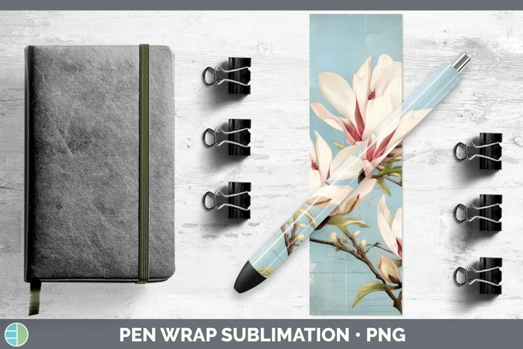 GorgeousVintage Decoupage Pen Wrap design.