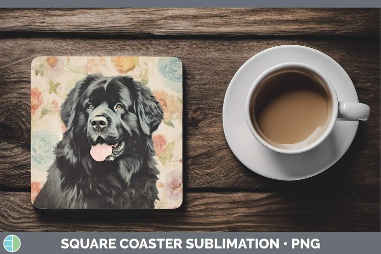 GorgeousVintage Decoupage Square Coaster design.