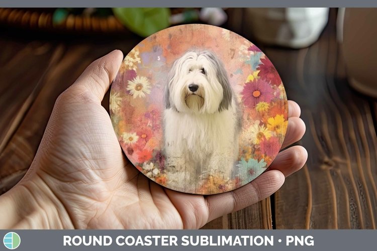 GorgeousVintage Decoupage Round Coaster design.