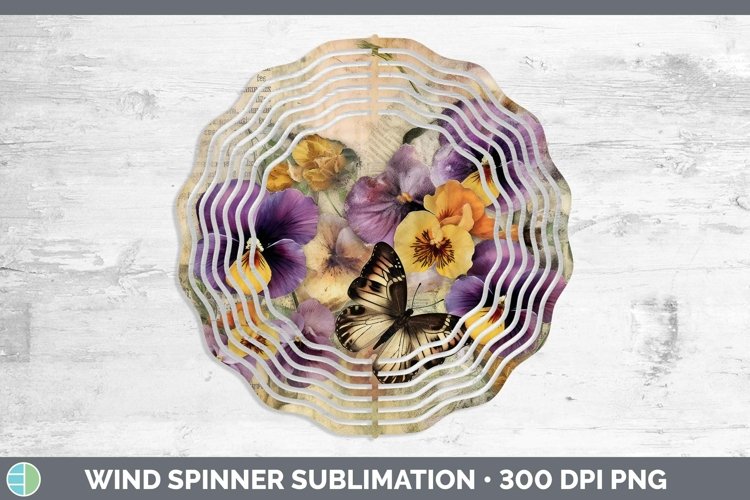 GorgeousVintage Decoupage Wind Spinner design.