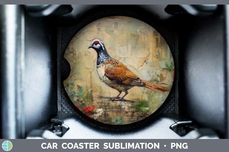 GorgeousVintage Decoupage Car Coaster design.