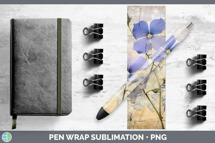 GorgeousVintage Decoupage Pen Wrap design.