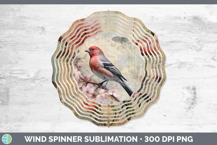 GorgeousVintage Decoupage Wind Spinner design.