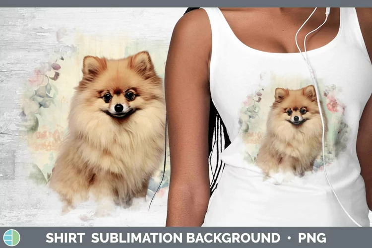 Vintage Decoupage Pomeranian Shirt Sublimation Sublimation B