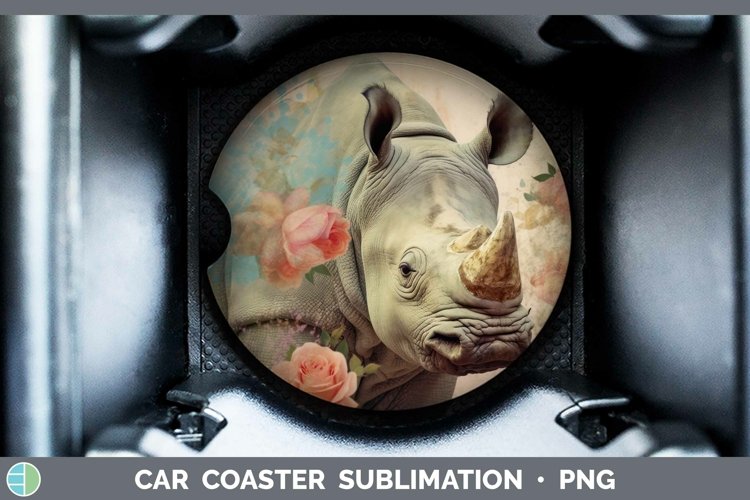GorgeousVintage Decoupage Car Coaster design.